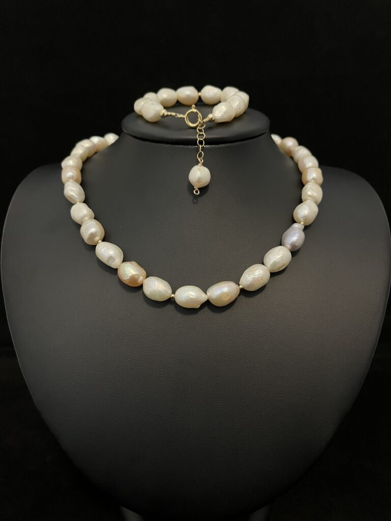 Three-Tone Bold Baroque Pearl Set