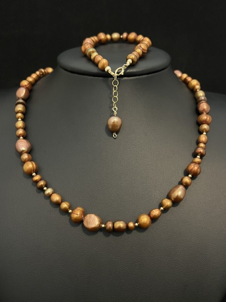 Coffee Freshwater Pearl Set