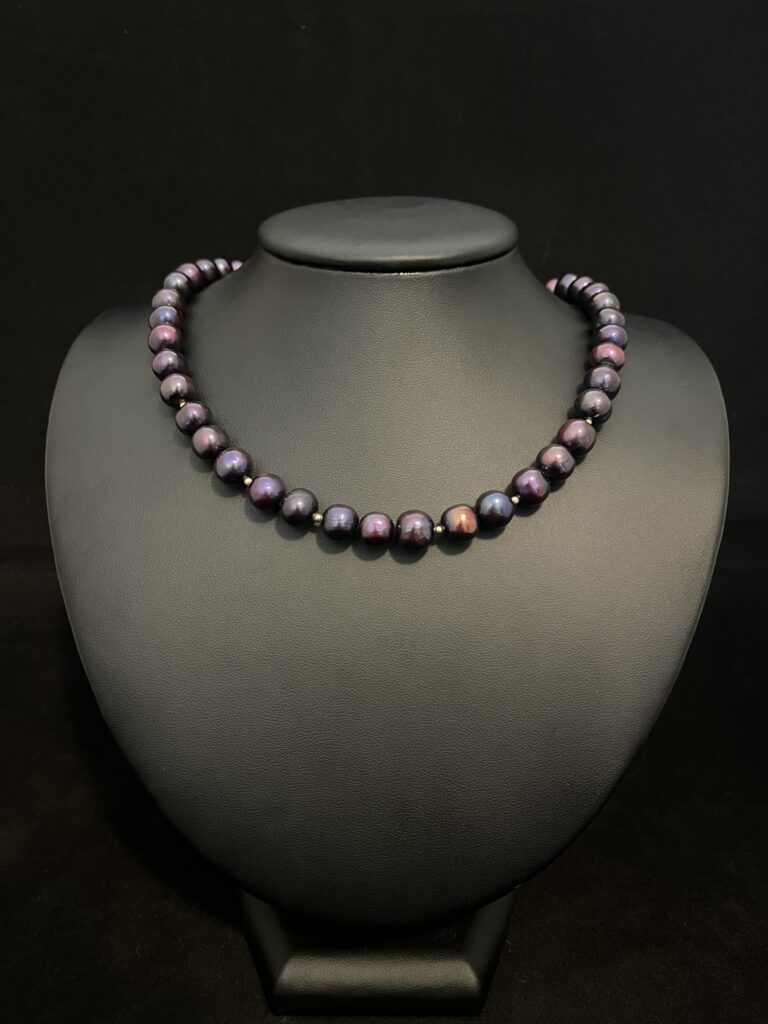 Iridescent Dark Freshwater Pearl Necklace