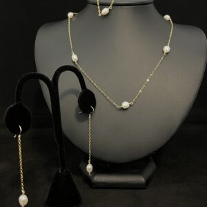 Petite Gold-Filled Chain and Pearl Jewelry Set